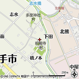 愛知県長久手市前熊橋ノ本周辺の地図