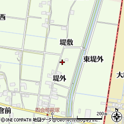 愛知県愛西市下一色町堤外12-1周辺の地図