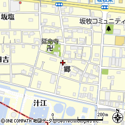 愛知県あま市坂牧郷周辺の地図