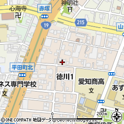 愛知県名古屋市東区徳川1丁目周辺の地図