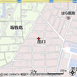 愛知県大治町（海部郡）花常（出口）周辺の地図
