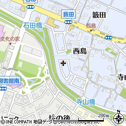 愛知県長久手市岩作西島12周辺の地図