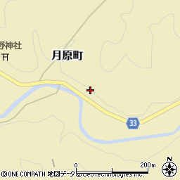 愛知県豊田市月原町（上向田）周辺の地図