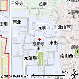 愛知県あま市乙之子屋敷70周辺の地図