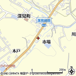 愛知県豊田市深見町市場343周辺の地図