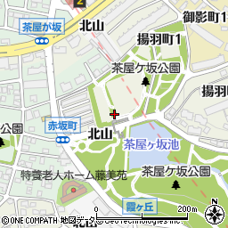 茶屋ヶ坂公園トイレ２周辺の地図