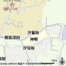 愛知県長久手市汐見坂周辺の地図