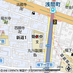 名古屋市役所教育委員会　菊井地域スポーツセンター周辺の地図