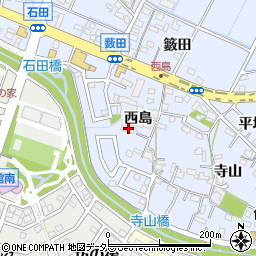 愛知県長久手市岩作西島33周辺の地図