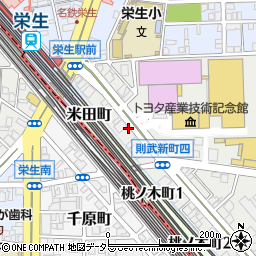リパーク栄生駅前第３駐車場周辺の地図
