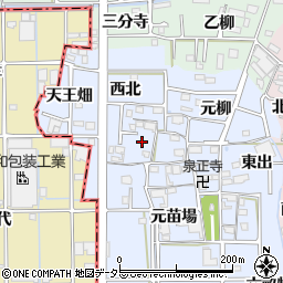 愛知県あま市乙之子屋敷100周辺の地図
