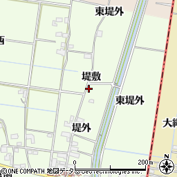 愛知県愛西市下一色町堤敷周辺の地図