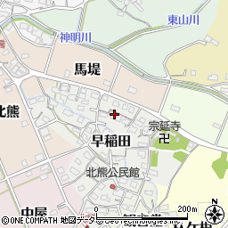 愛知県長久手市早稲田周辺の地図