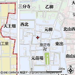 愛知県あま市乙之子屋敷90周辺の地図