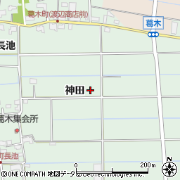 愛知県愛西市葛木町神田周辺の地図