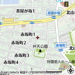 愛知県名古屋市千種区赤坂町1丁目周辺の地図