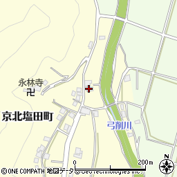 京都府京都市右京区京北塩田町高畑周辺の地図