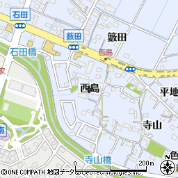 愛知県長久手市岩作（西島）周辺の地図