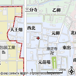 愛知県あま市乙之子屋敷88周辺の地図