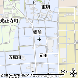 愛知県津島市大木町郷前周辺の地図