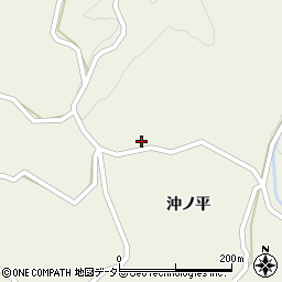 愛知県設楽町（北設楽郡）西納庫（沖ノ平）周辺の地図