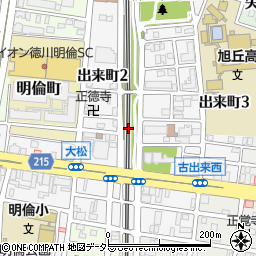 愛知県名古屋市東区出来町周辺の地図