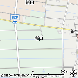愛知県愛西市葛木町ギロ周辺の地図