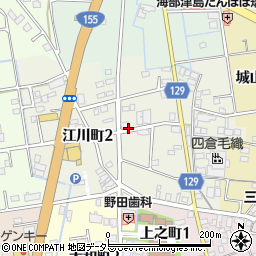 愛知県津島市江川町周辺の地図