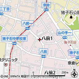 〒465-0018 愛知県名古屋市名東区八前の地図