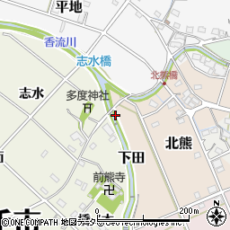 愛知県長久手市下田周辺の地図