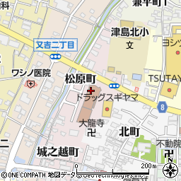 〒496-0818 愛知県津島市松原町の地図