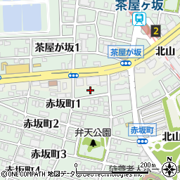 愛知県名古屋市千種区赤坂町1丁目23周辺の地図