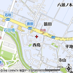 愛知県長久手市岩作西島61周辺の地図