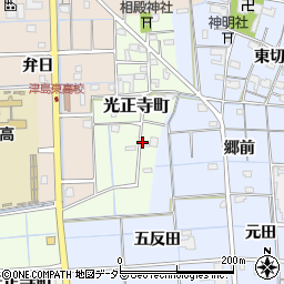 愛知県津島市光正寺町周辺の地図