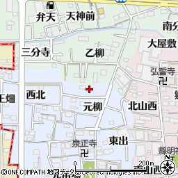 愛知県あま市乙之子元柳5周辺の地図