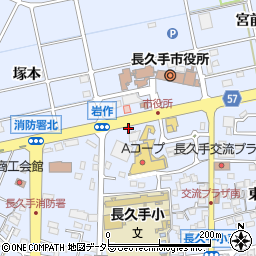 愛知県長久手市岩作溝添周辺の地図