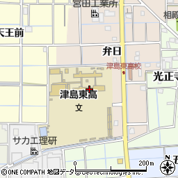 愛知県立津島東高等学校周辺の地図