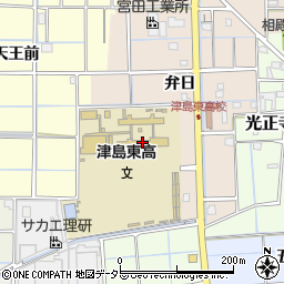 愛知県立津島東高等学校周辺の地図