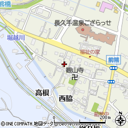 愛知県長久手市前熊下田108周辺の地図