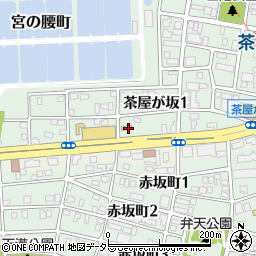セブンイレブン名古屋茶屋が坂店周辺の地図