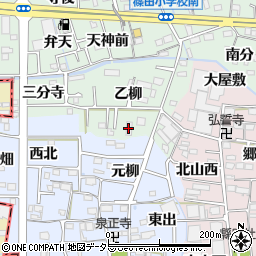 あま篠田荘周辺の地図