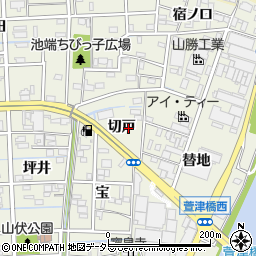 愛知県あま市下萱津切戸周辺の地図