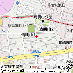 清明山2丁目5-2駐車場【2】周辺の地図