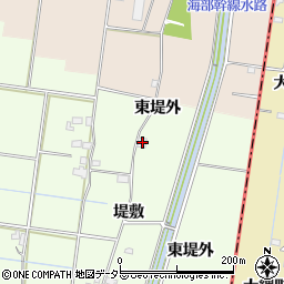 愛知県愛西市下一色町堤外17周辺の地図