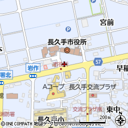愛知県長久手市岩作周辺の地図
