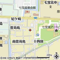 愛知県あま市七宝町遠島（南萱苅島）周辺の地図