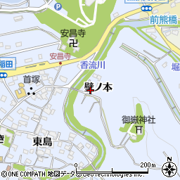 愛知県長久手市岩作壁ノ本13周辺の地図