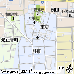 愛知県津島市大木町東切58周辺の地図