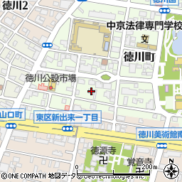 愛知県名古屋市東区徳川町614周辺の地図