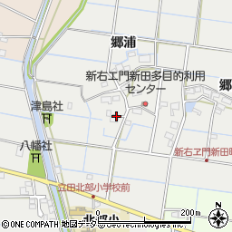 愛知県愛西市新右エ門新田町（郷附）周辺の地図